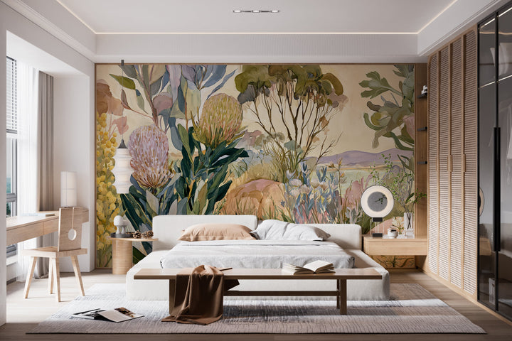 Botanical Daydream- Floral Peel and Stick Premium Wallpaper Mural