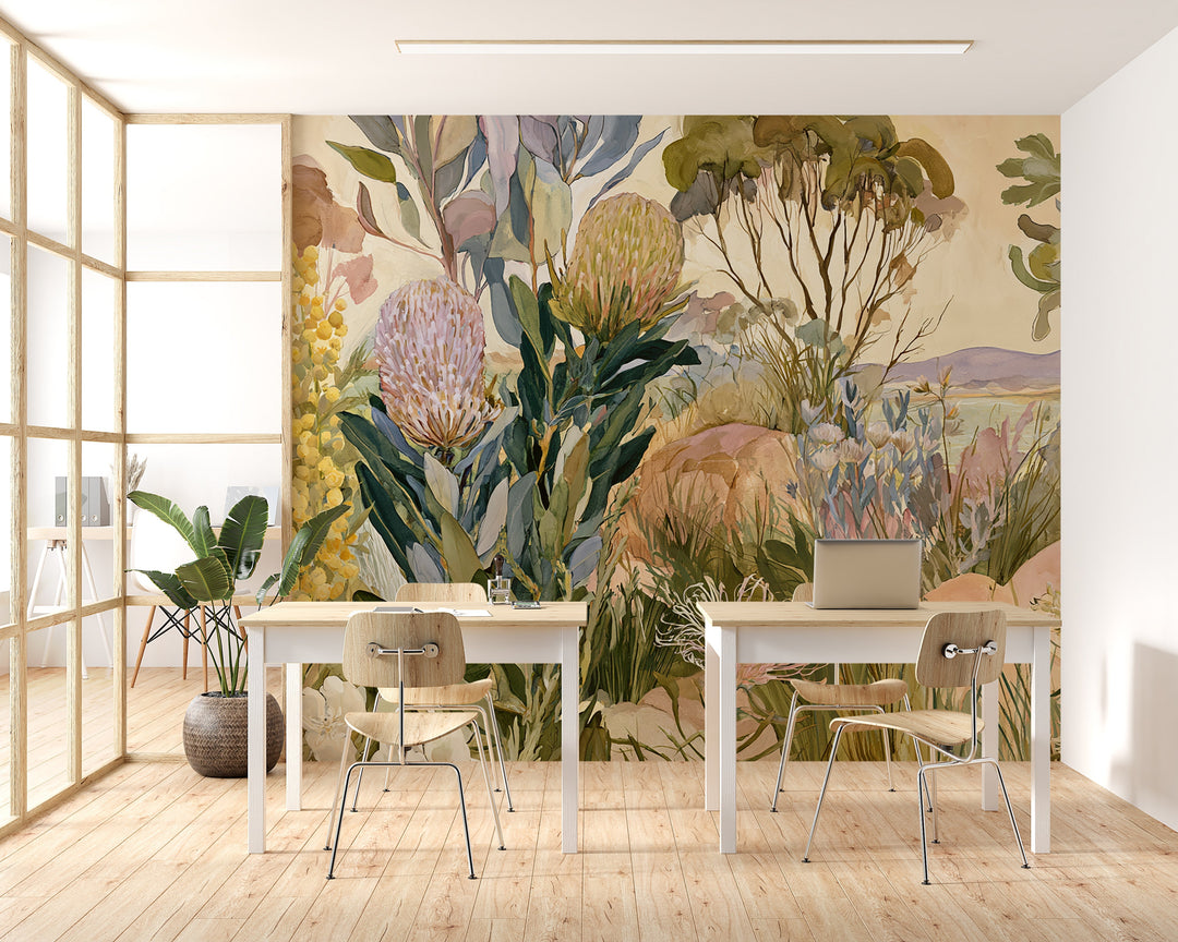 Botanical Daydream- Floral Peel and Stick Premium Wallpaper Mural