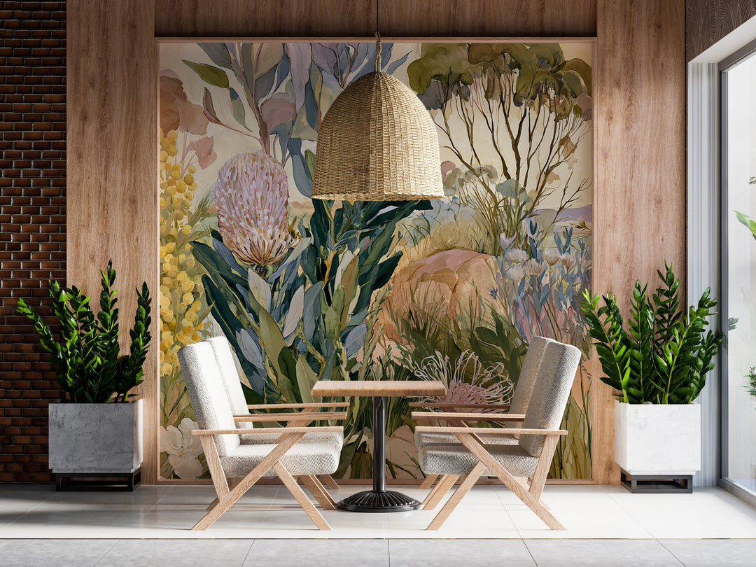 Botanical Daydream- Floral Peel and Stick Premium Wallpaper Mural