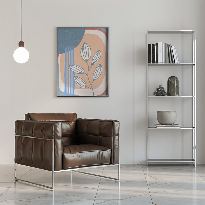 Botanical Plants and Sun - Stretched Canvas, Poster or Fine Art Print I Heart Wall Art