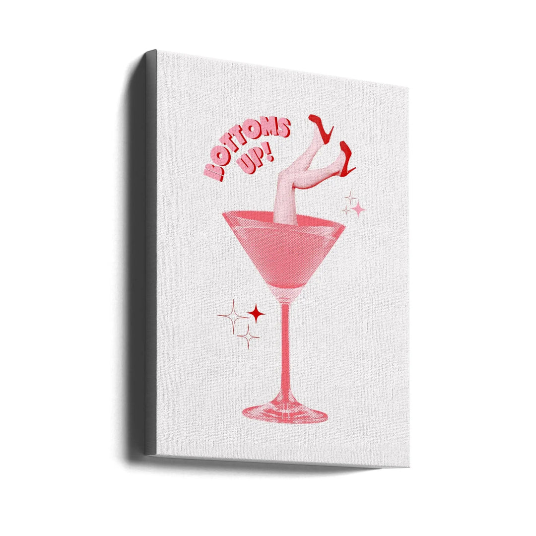 Bottoms up! - Stretched Canvas, Poster or Fine Art Print I Heart Wall Art