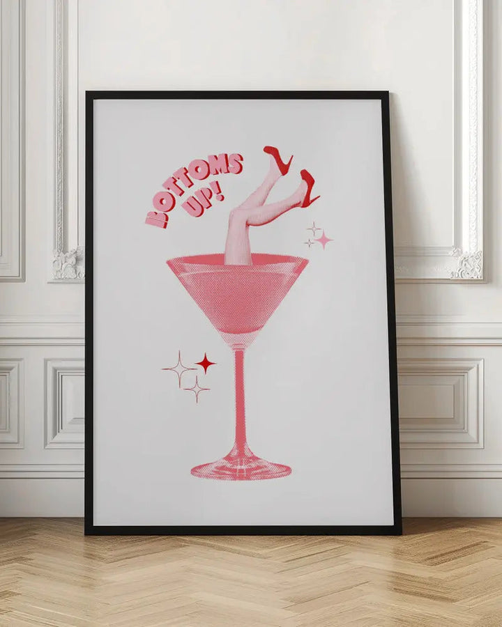 Bottoms up! - Stretched Canvas, Poster or Fine Art Print I Heart Wall Art