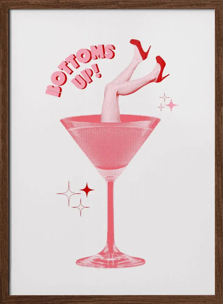 Bottoms up! - Stretched Canvas, Poster or Fine Art Print I Heart Wall Art