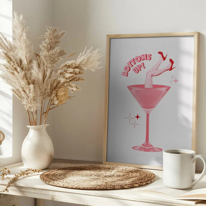 Bottoms up! - Stretched Canvas, Poster or Fine Art Print I Heart Wall Art