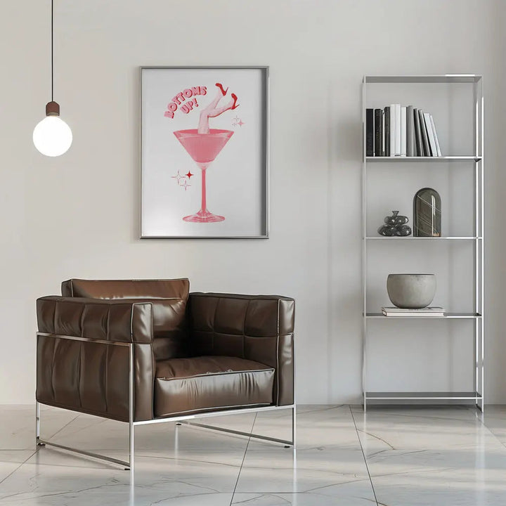Bottoms up! - Stretched Canvas, Poster or Fine Art Print I Heart Wall Art
