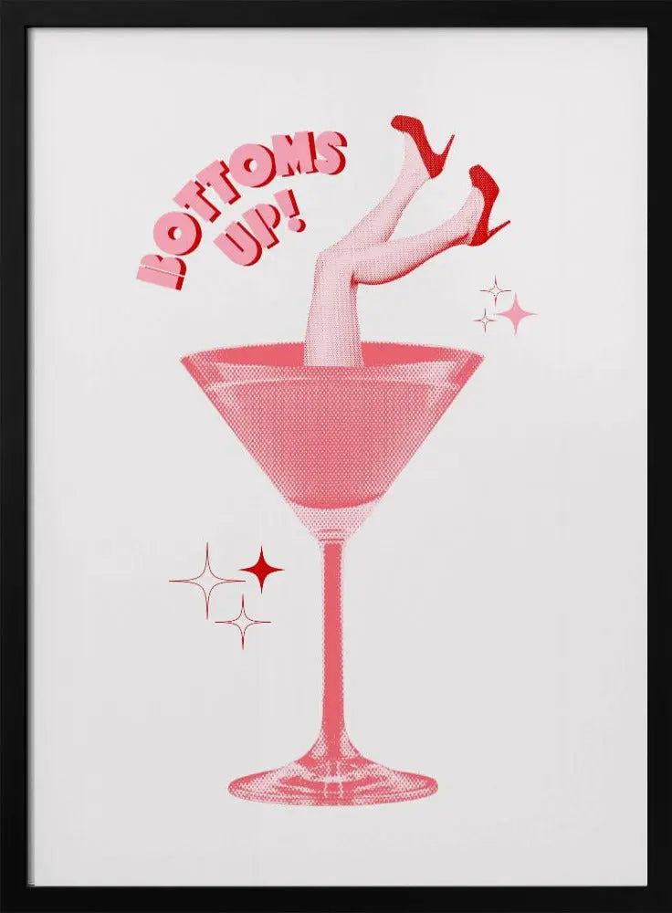 Bottoms up! - Stretched Canvas, Poster or Fine Art Print I Heart Wall Art