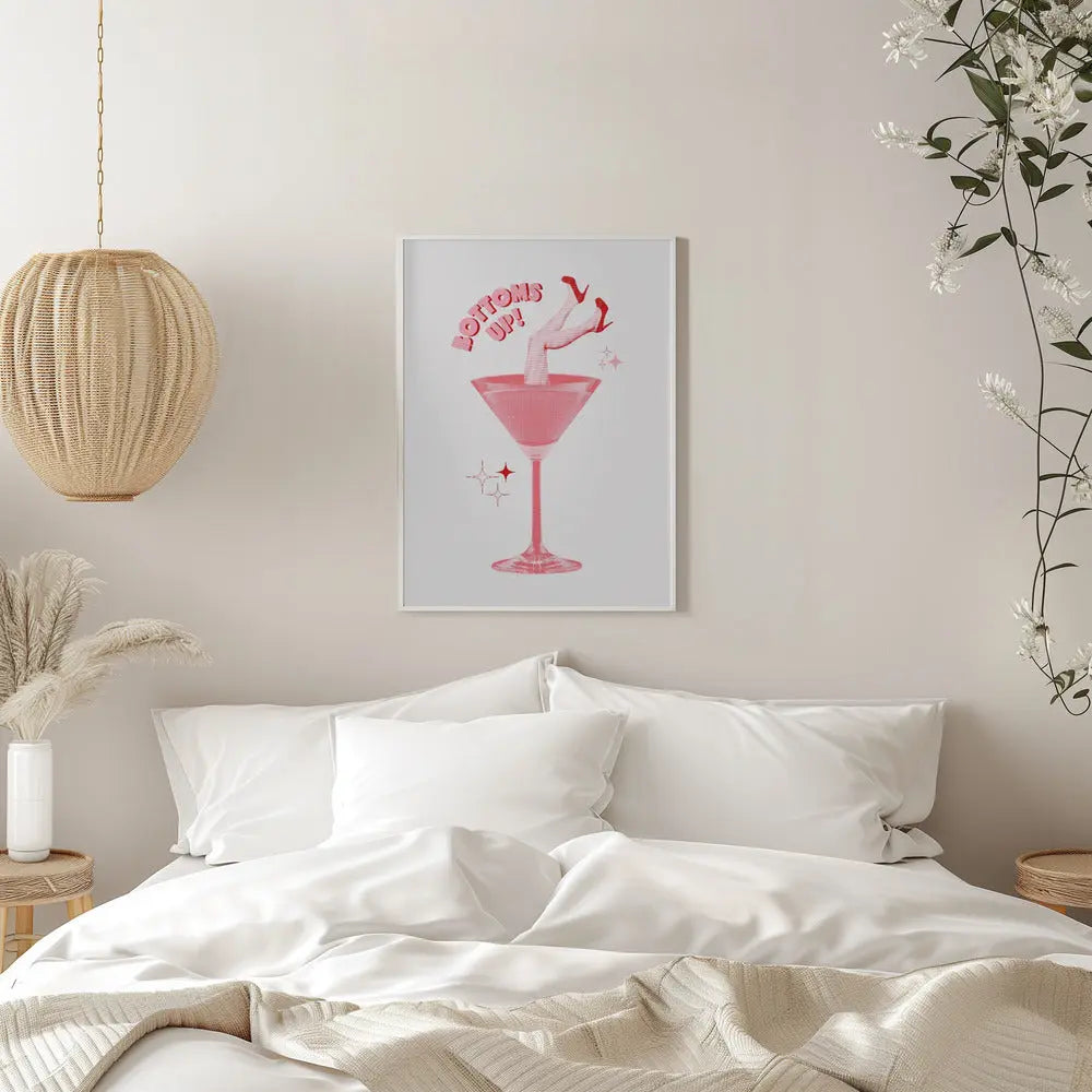 Bottoms up! - Stretched Canvas, Poster or Fine Art Print I Heart Wall Art