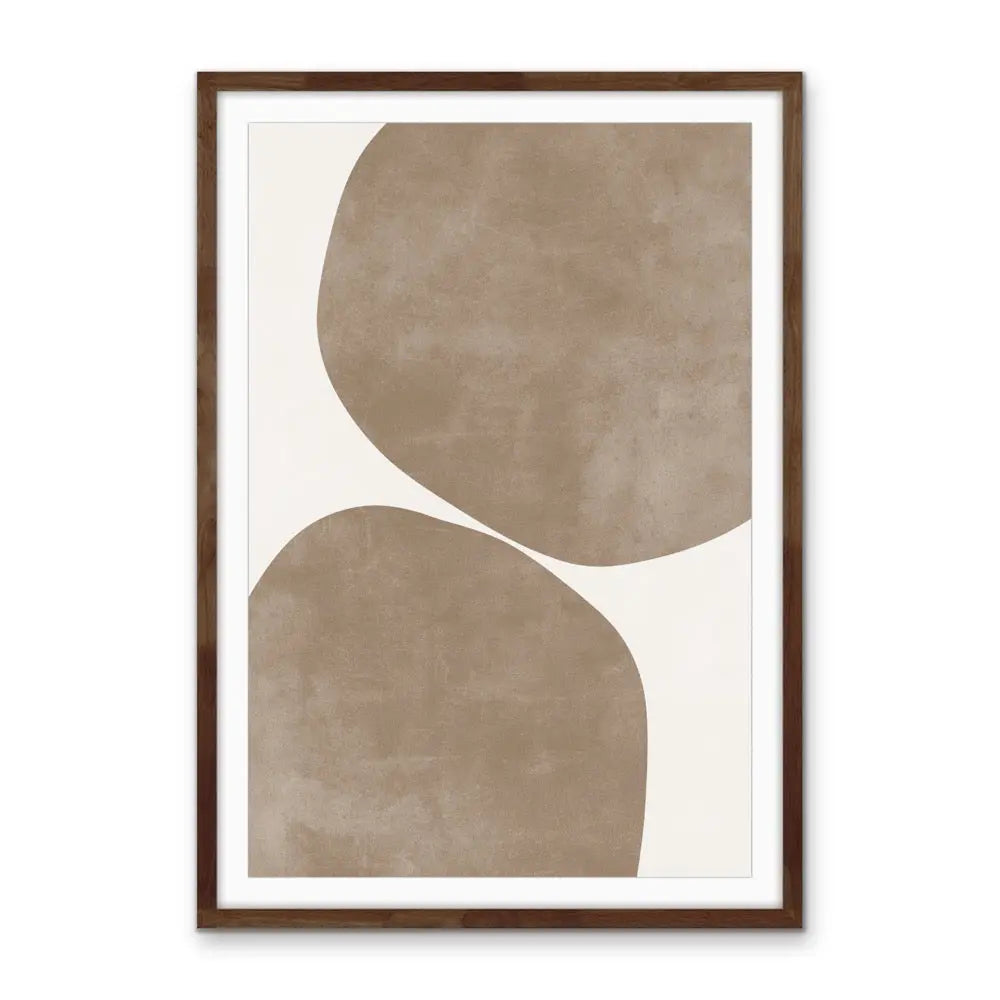 Boulder -  Neutral and White Contemporary Geometric Shape Artwork Collection - Ola Collection - I Heart Wall Art