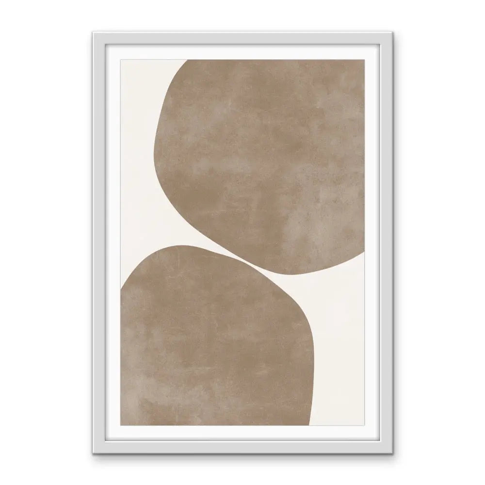 Boulder -  Neutral and White Contemporary Geometric Shape Artwork Collection - Ola Collection - I Heart Wall Art