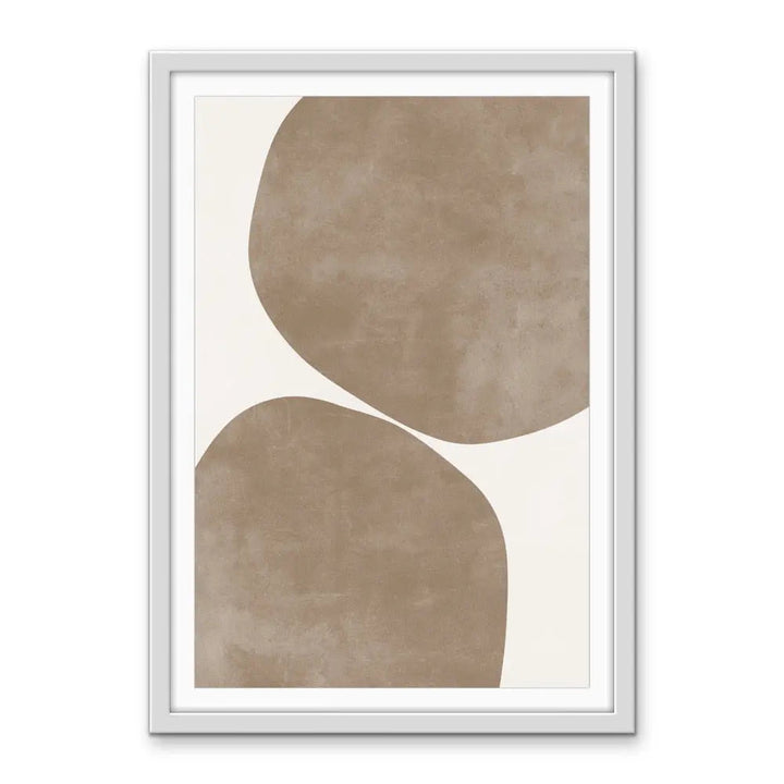 Boulder -  Neutral and White Contemporary Geometric Shape Artwork Collection - Ola Collection - I Heart Wall Art