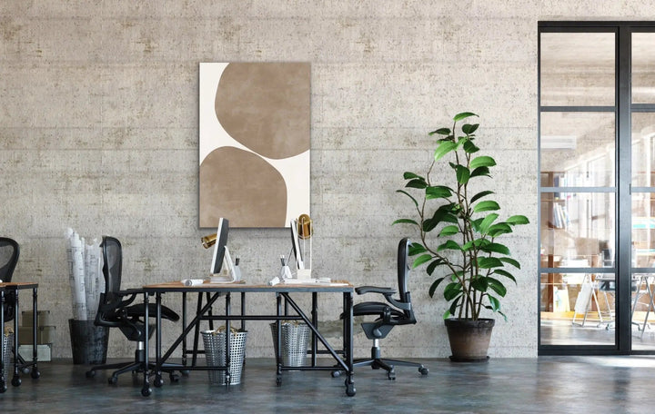 Boulder -  Neutral and White Contemporary Geometric Shape Artwork Collection - Ola Collection - I Heart Wall Art