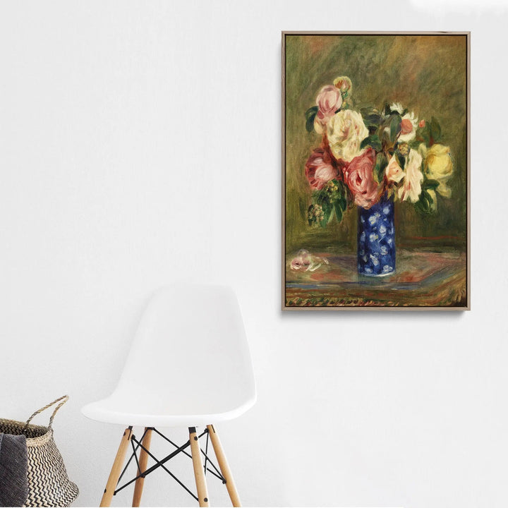 Bouquet of Roses (Le Bouquet de Roses) (1882) by Pierre-Auguste Renoir - Stretched Canvas Print or Framed Fine Art Print - Artwork I Heart Wall Art Australia 