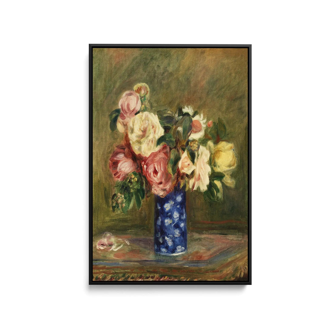 Bouquet of Roses (Le Bouquet de Roses) (1882) by Pierre-Auguste Renoir - Stretched Canvas Print or Framed Fine Art Print - Artwork I Heart Wall Art Australia 
