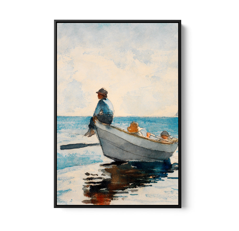 Boys In A Dory by Winslow Homer - Americana Historic Coastal Hamptons Art Print