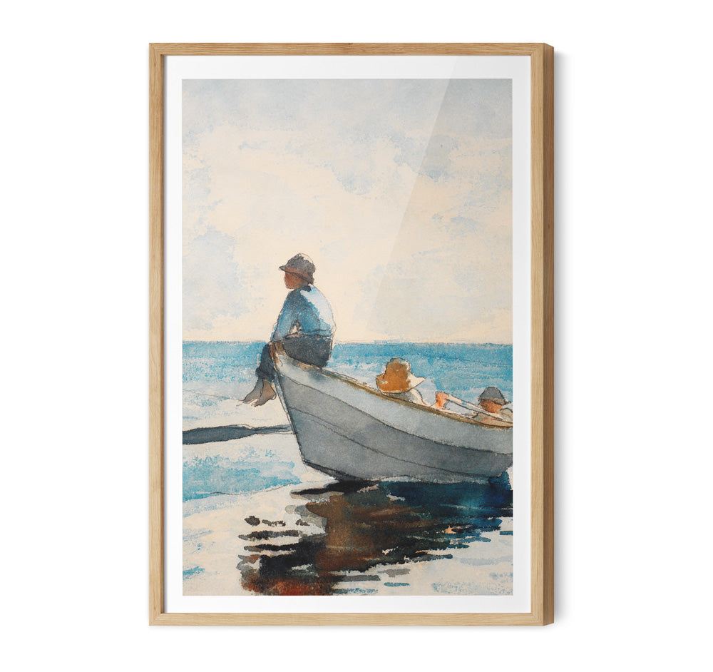 Boys In A Dory by Winslow Homer - Americana Historic Coastal Hamptons Art Print