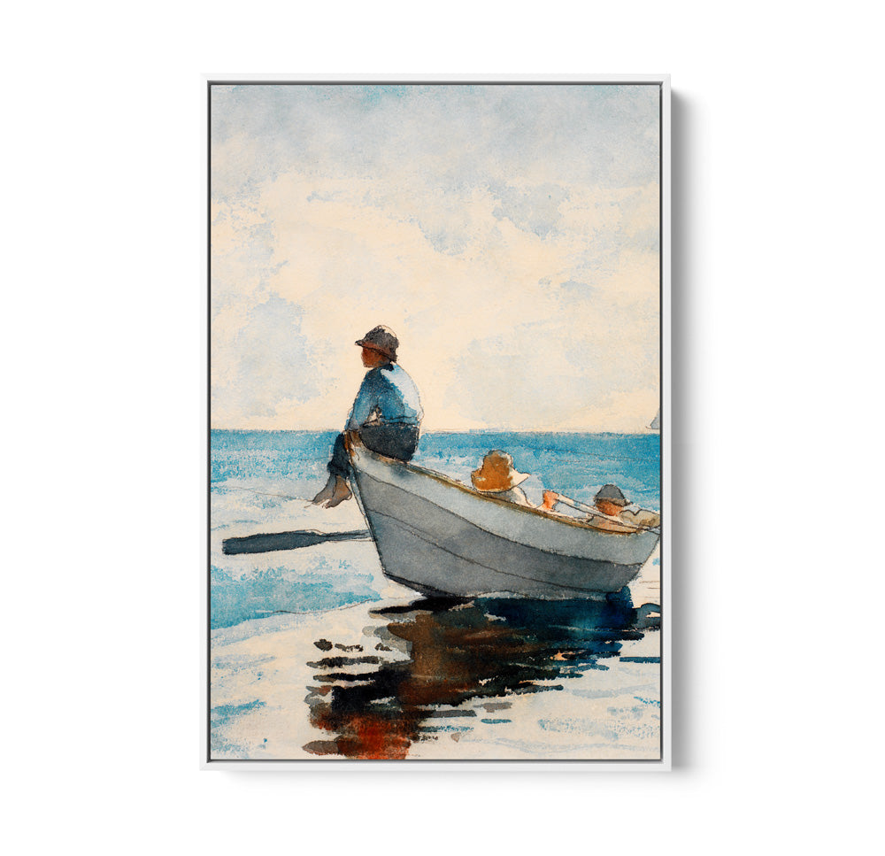 Boys In A Dory by Winslow Homer - Americana Historic Coastal Hamptons Art Print