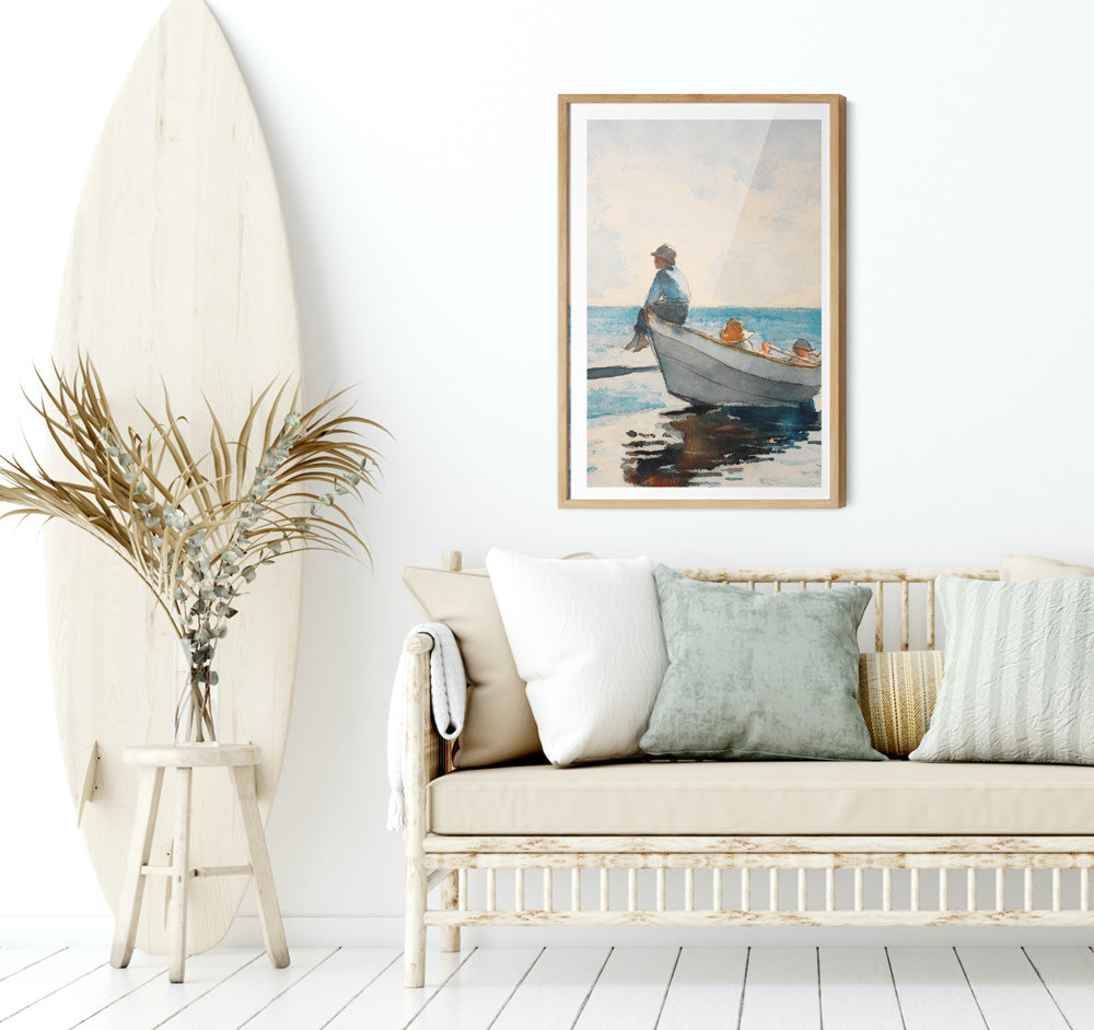 Boys In A Dory by Winslow Homer - Americana Historic Coastal Hamptons Art Print