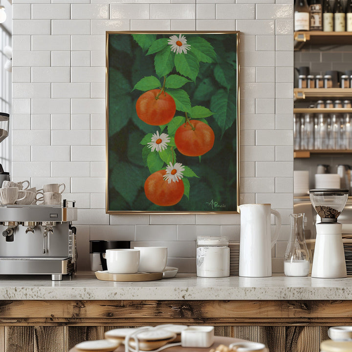Branch of Mandarin Orange - Stretched Canvas, Poster or Fine Art Print I Heart Wall Art
