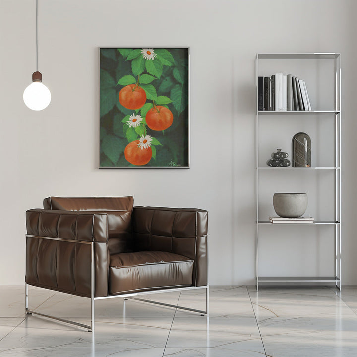 Branch of Mandarin Orange - Stretched Canvas, Poster or Fine Art Print I Heart Wall Art