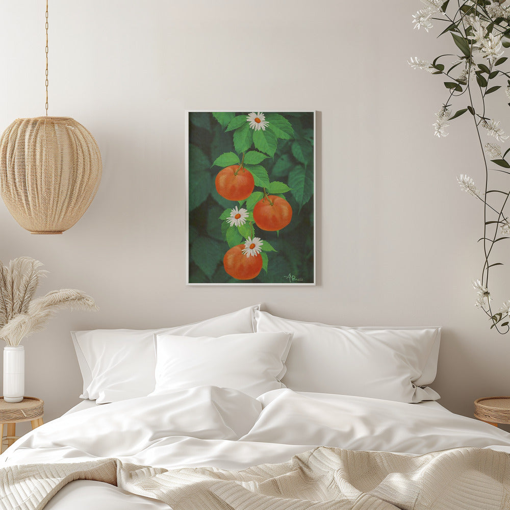 Branch of Mandarin Orange - Stretched Canvas, Poster or Fine Art Print I Heart Wall Art