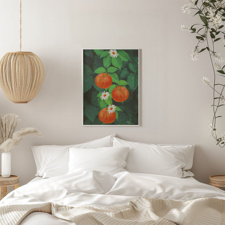 Branch of Mandarin Orange - Stretched Canvas, Poster or Fine Art Print I Heart Wall Art