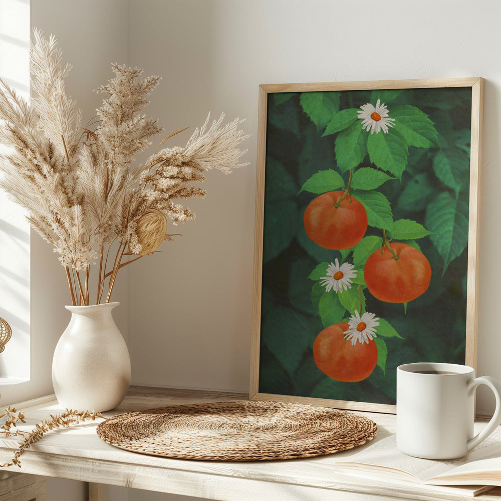 Branch of Mandarin Orange - Stretched Canvas, Poster or Fine Art Print I Heart Wall Art