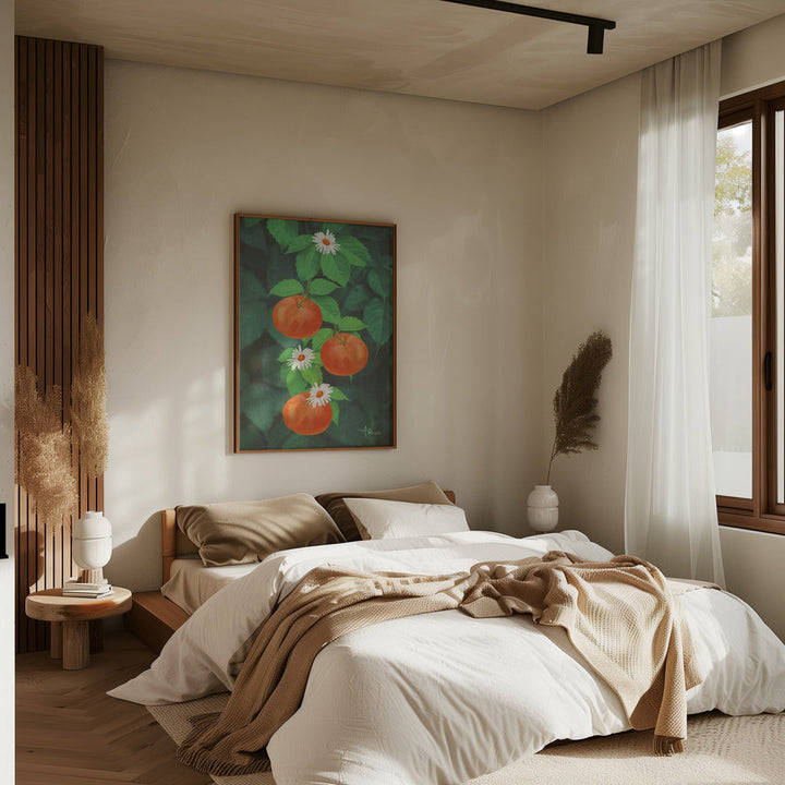 Branch of Mandarin Orange - Stretched Canvas, Poster or Fine Art Print I Heart Wall Art