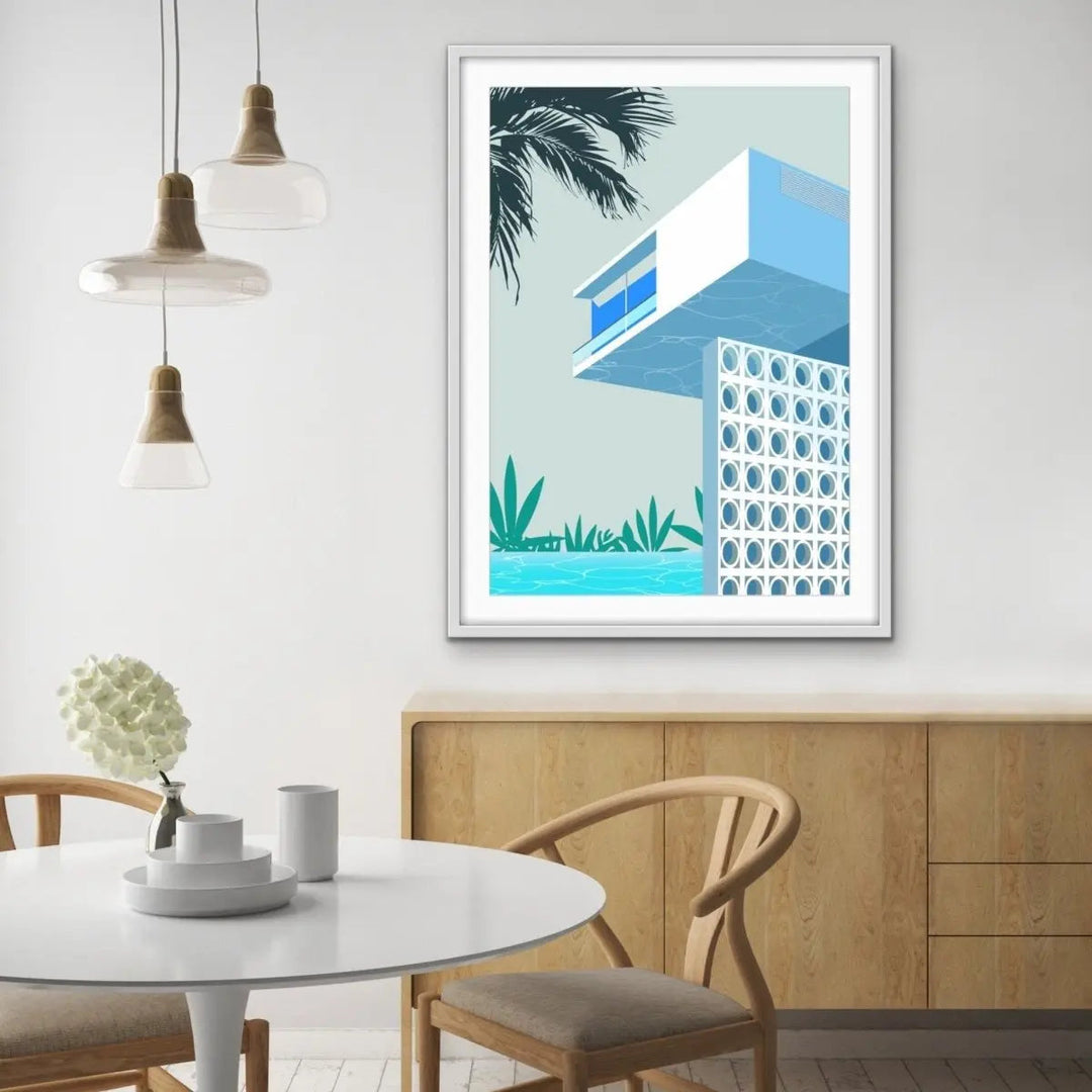 Breezeblocks Print Two - Mid Century Modern Art Print - I Heart Wall Art - Poster Print, Canvas Print or Framed Art Print