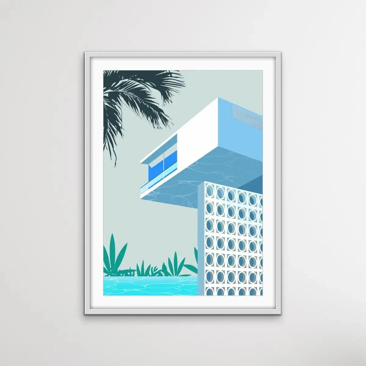 Breezeblocks Print Two - Mid Century Modern Art Print - I Heart Wall Art - Poster Print, Canvas Print or Framed Art Print