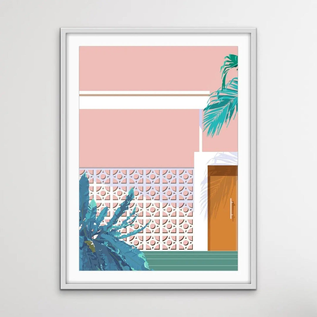 Breezeblocks - Two Piece Mid Century Modern Print Set Diptych - I Heart Wall Art - Poster Print, Canvas Print or Framed Art Print