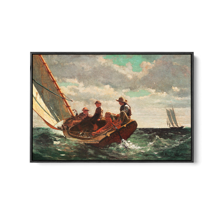 Breezing Up A Fair Wind by Winslow Homer - Americana Coastal Hamptons Art Print