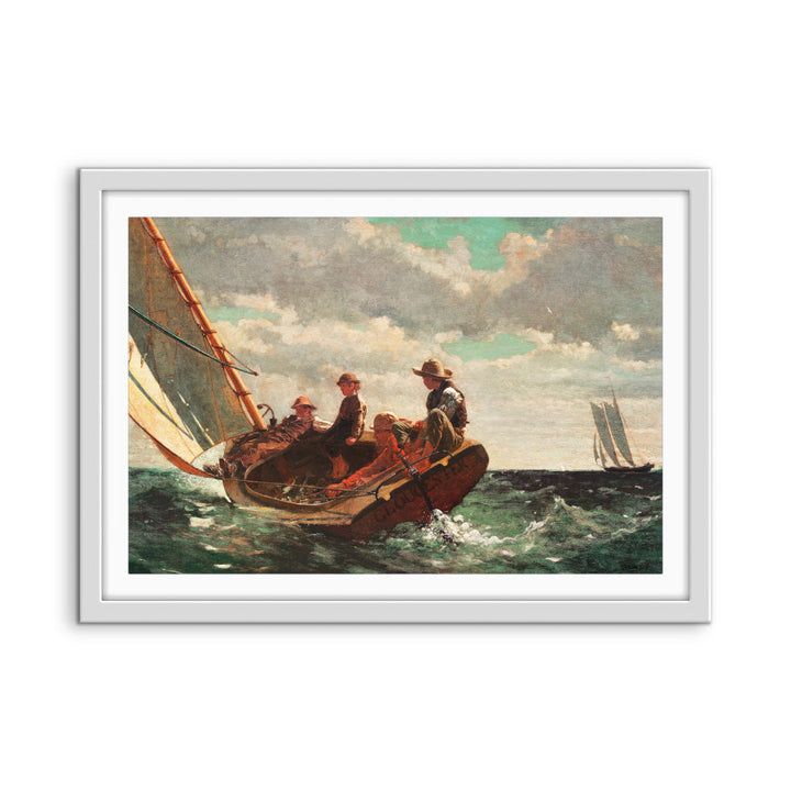 Breezing Up A Fair Wind by Winslow Homer - Americana Coastal Hamptons Art Print