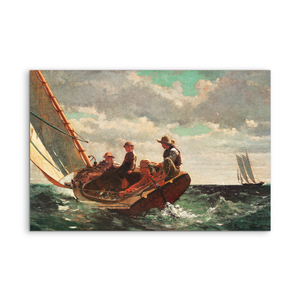 Breezing Up A Fair Wind by Winslow Homer - Americana Coastal Hamptons Art Print