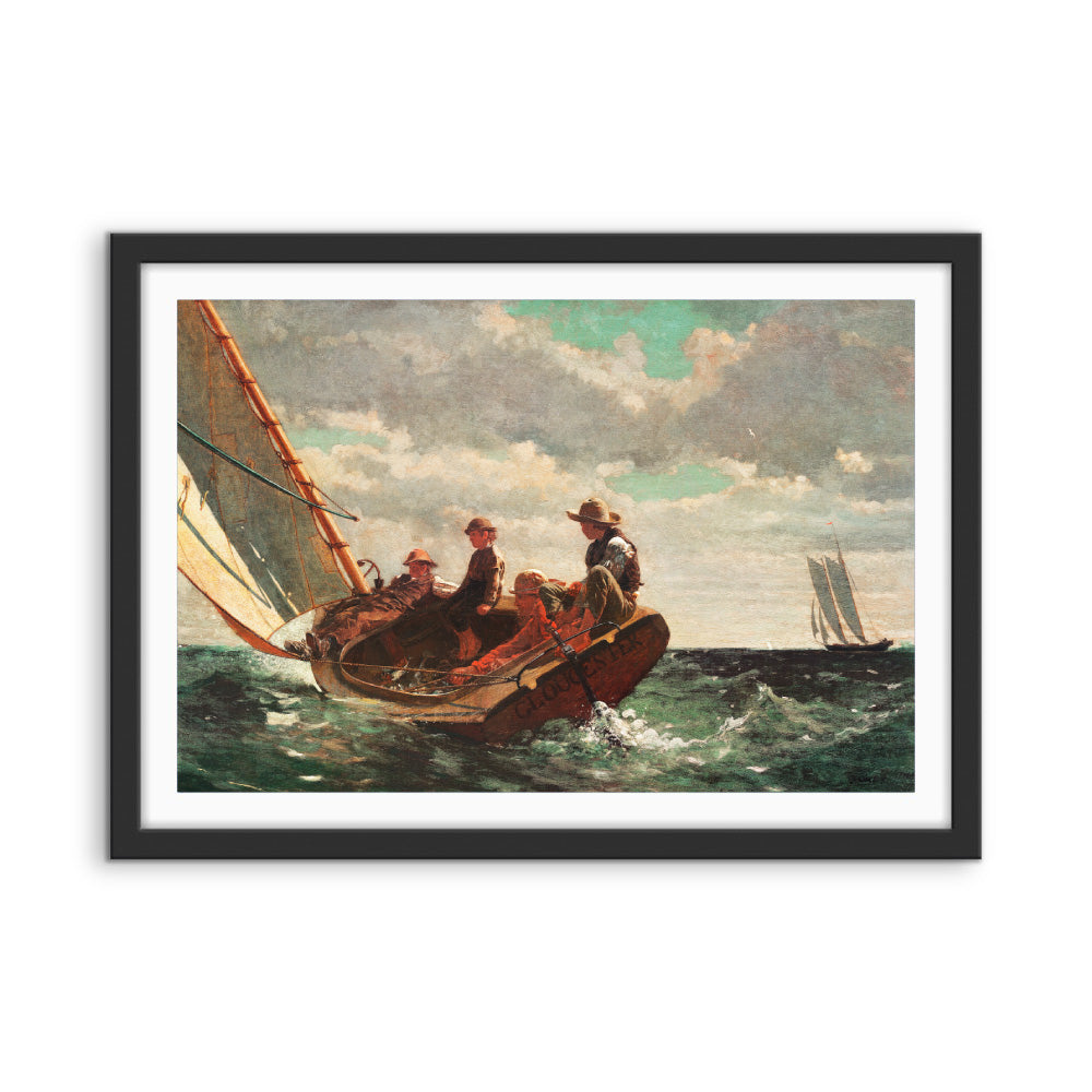 Breezing Up A Fair Wind by Winslow Homer - Americana Coastal Hamptons Art Print