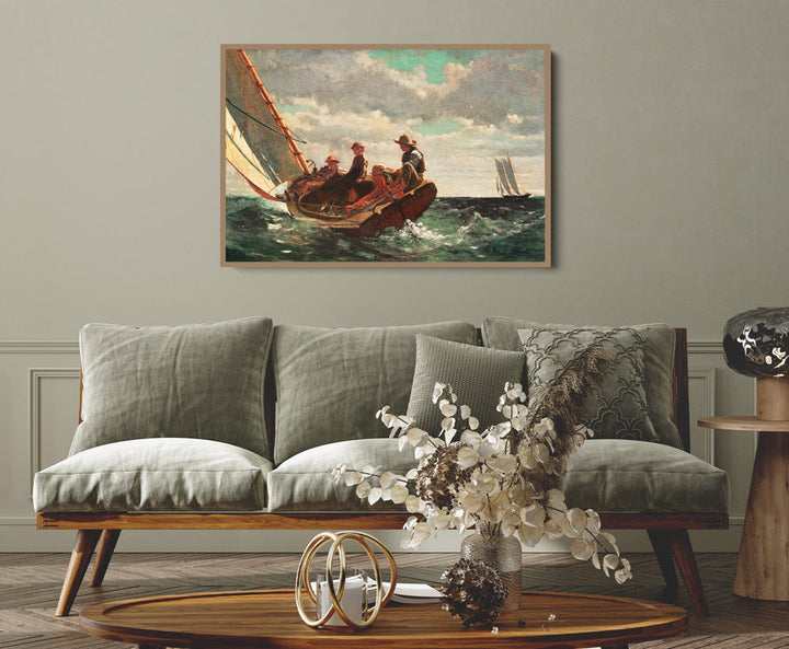 Breezing Up A Fair Wind by Winslow Homer - Americana Coastal Hamptons Art Print