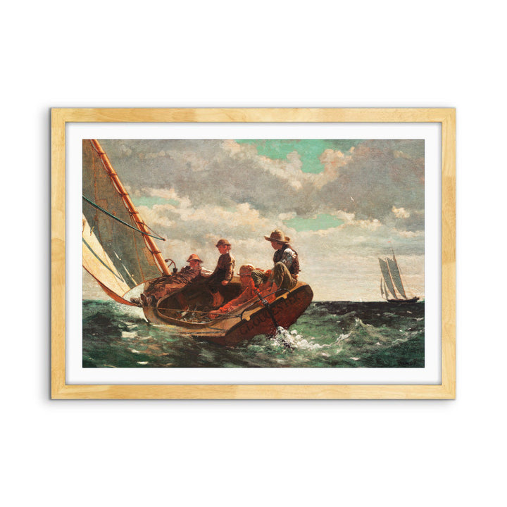 Breezing Up A Fair Wind by Winslow Homer - Americana Coastal Hamptons Art Print
