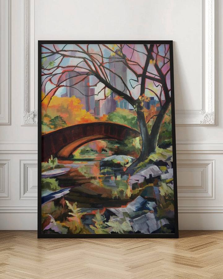 Bridge In Central Park - Stretched Canvas, Poster or Fine Art Print I Heart Wall Art