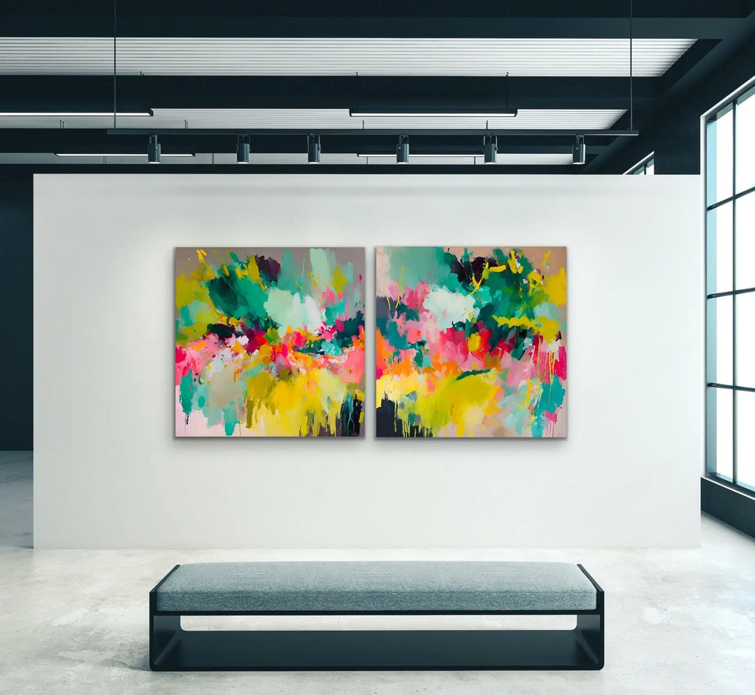 Bright Heart Edition Two- Stretched Canvas Canvas Print or Framed Art Print I Heart Wall Art Australia