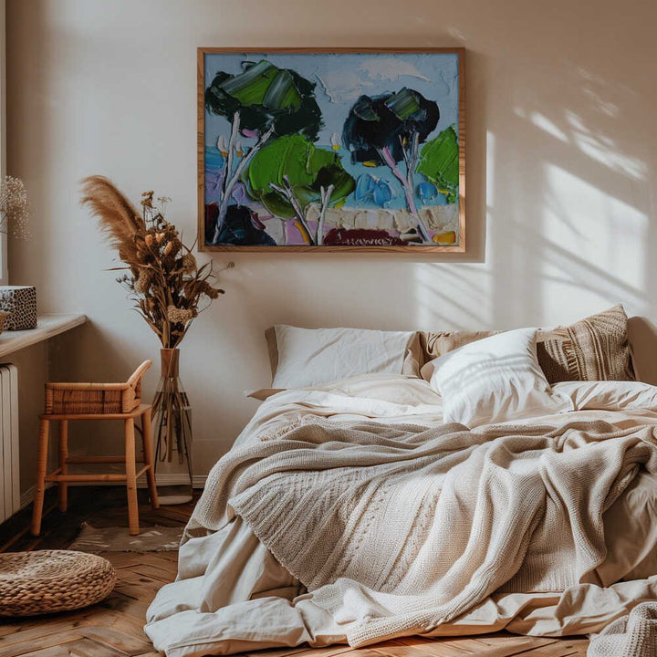 Bright Summer Landscape - Stretched Canvas, Poster or Fine Art Print by Angela Hawkey - I Heart Wall Art - Poster Print, Canvas Print or Framed Art Print
