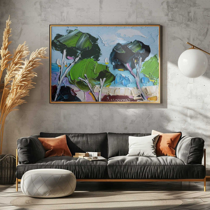 Bright Summer Landscape - Stretched Canvas, Poster or Fine Art Print by Angela Hawkey - I Heart Wall Art - Poster Print, Canvas Print or Framed Art Print