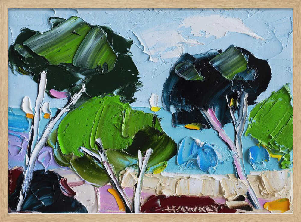 Bright Summer Landscape - Stretched Canvas, Poster or Fine Art Print by Angela Hawkey - I Heart Wall Art - Poster Print, Canvas Print or Framed Art Print