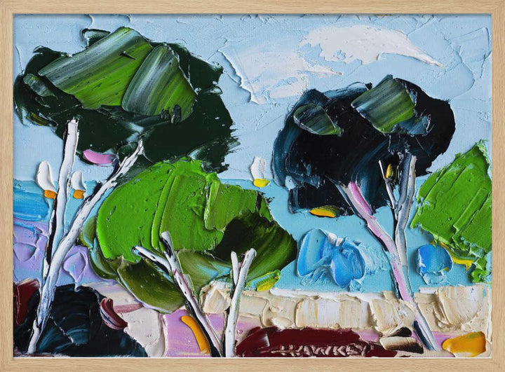 Bright Summer Landscape - Stretched Canvas, Poster or Fine Art Print by Angela Hawkey - I Heart Wall Art - Poster Print, Canvas Print or Framed Art Print