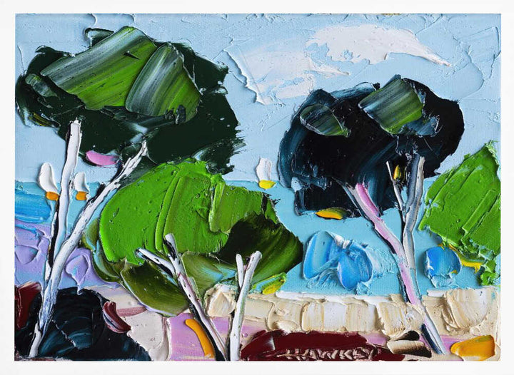 Bright Summer Landscape - Stretched Canvas, Poster or Fine Art Print by Angela Hawkey - I Heart Wall Art - Poster Print, Canvas Print or Framed Art Print