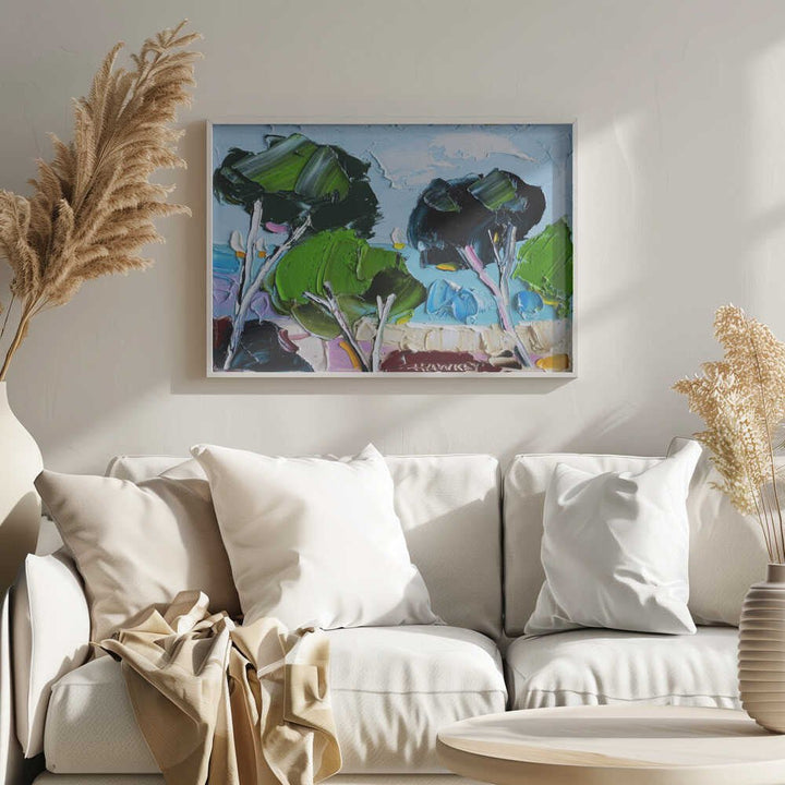 Bright Summer Landscape - Stretched Canvas, Poster or Fine Art Print by Angela Hawkey - I Heart Wall Art - Poster Print, Canvas Print or Framed Art Print