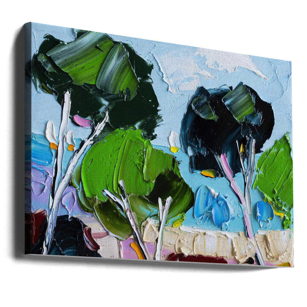 Bright Summer Landscape - Stretched Canvas, Poster or Fine Art Print by Angela Hawkey - I Heart Wall Art - Poster Print, Canvas Print or Framed Art Print