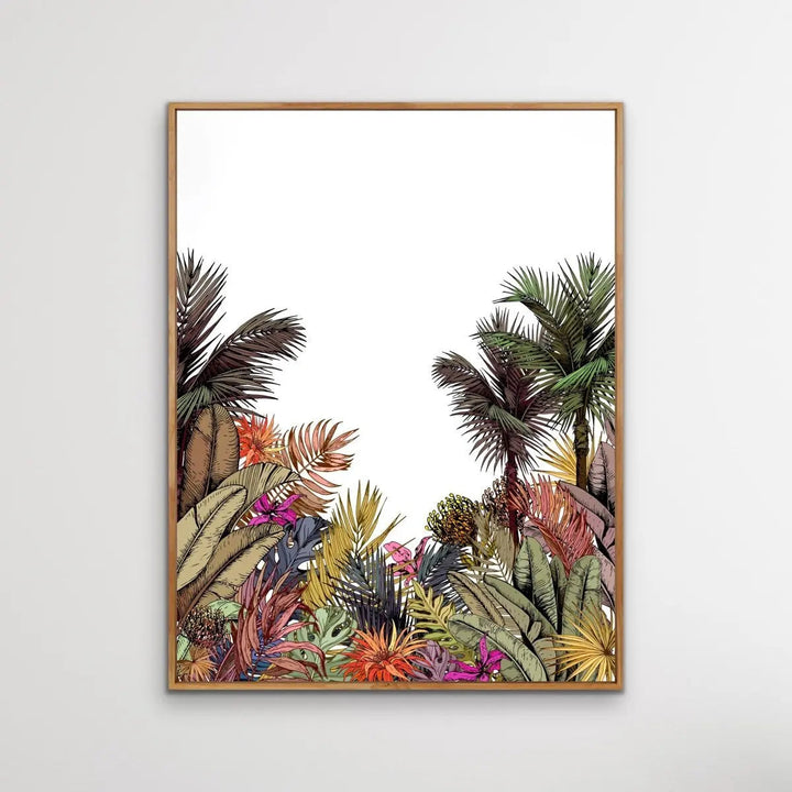 Brisbane - Tropical Jungle Palm Garden Stretched Canvas Print - I Heart Wall Art - Poster Print, Canvas Print or Framed Art Print
