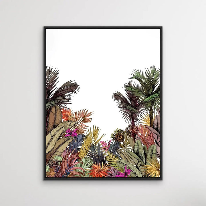 Brisbane - Tropical Jungle Palm Garden Stretched Canvas Print - I Heart Wall Art - Poster Print, Canvas Print or Framed Art Print