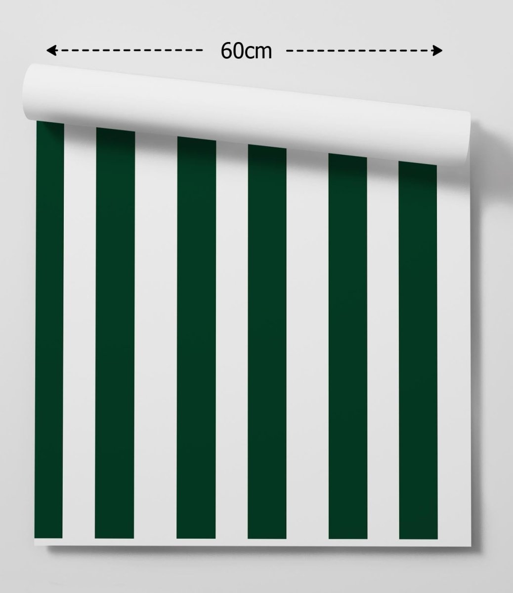 British Racing Green Stripe Wallpaper - Quality Peel and Stick Adhesive Wallpaper - I Heart Wall Art - Poster Print, Canvas Print or Framed Art Print