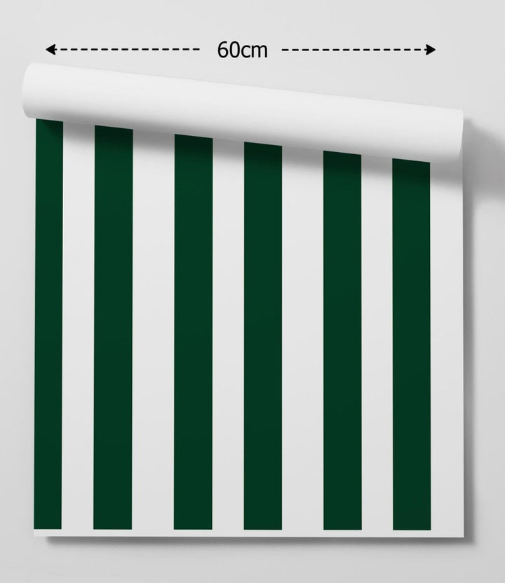 British Racing Green Stripe Wallpaper - Quality Peel and Stick Adhesive Wallpaper - I Heart Wall Art - Poster Print, Canvas Print or Framed Art Print