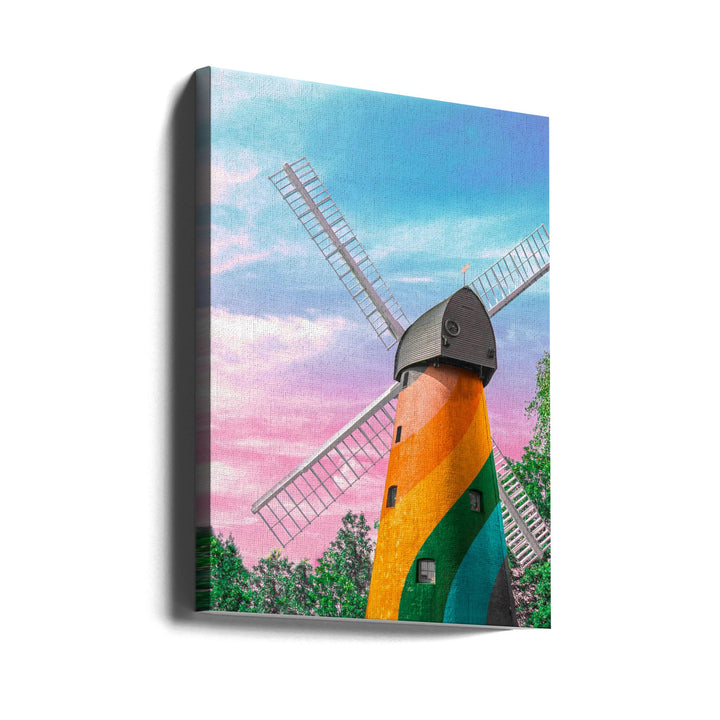 Brixton Wind Mill - Stretched Canvas, Poster or Fine Art Print I Heart Wall Art
